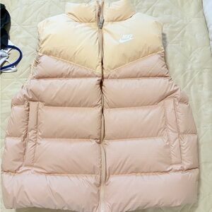 Nike Women's Light Beige Puffer Vest